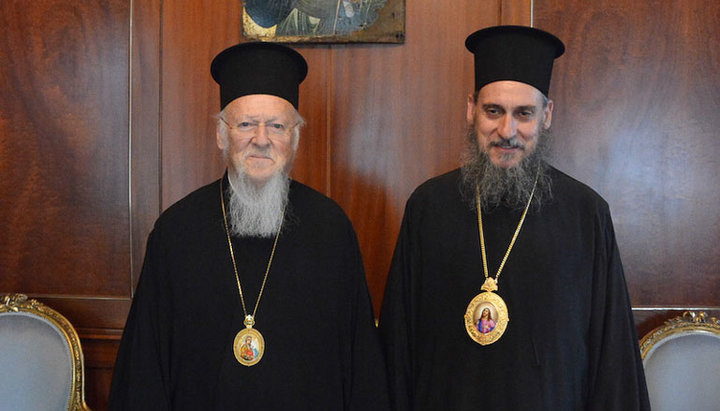 New Greek “bishop” of OCU meets with Patriarch Bartholomew