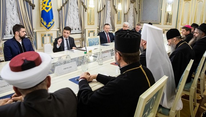 His Beatitude Onuphry took part in the meeting of the President of Ukraine with religious leaders. Photo: president.gov.ua